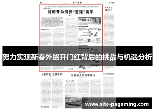 努力实现新春外贸开门红背后的挑战与机遇分析