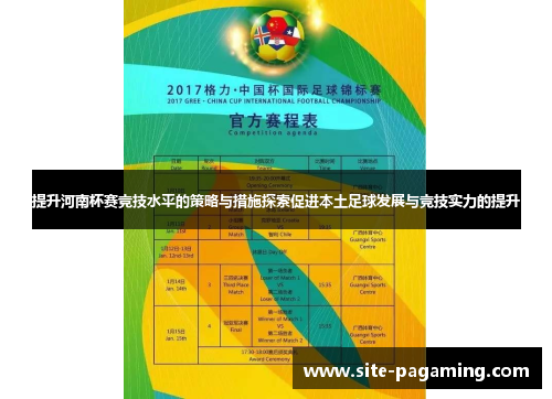 提升河南杯赛竞技水平的策略与措施探索促进本土足球发展与竞技实力的提升